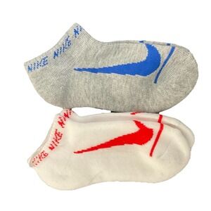 NIKE Boys' Kids Young Athletes‎ No Show Socks  White /Gray